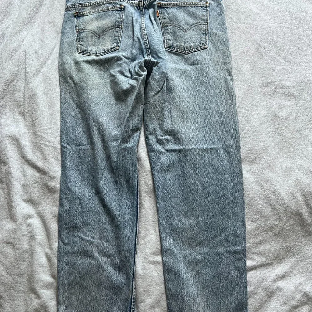 Vintage Levi’s 505 Orange Tab Straight Leg Jeans 38x30 - Picture 2 of 7